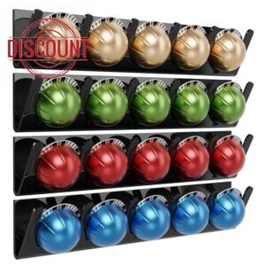 LifeMoreasy Magnetic Coffee Pods Holder for Nespresso Vertuo & Dolce Gusto