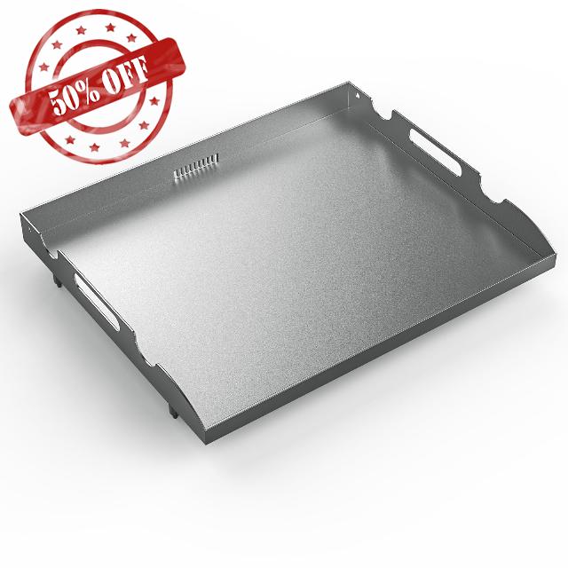Flat Top Griddle for Blackstone 22 Inch Griddle Powder Coated Steel Gill Pan Replacement Parts w/Rear Grease System for Blackstone 1666 1833 1840 1895 1891 2166 2203 2304 1813 1842 2061