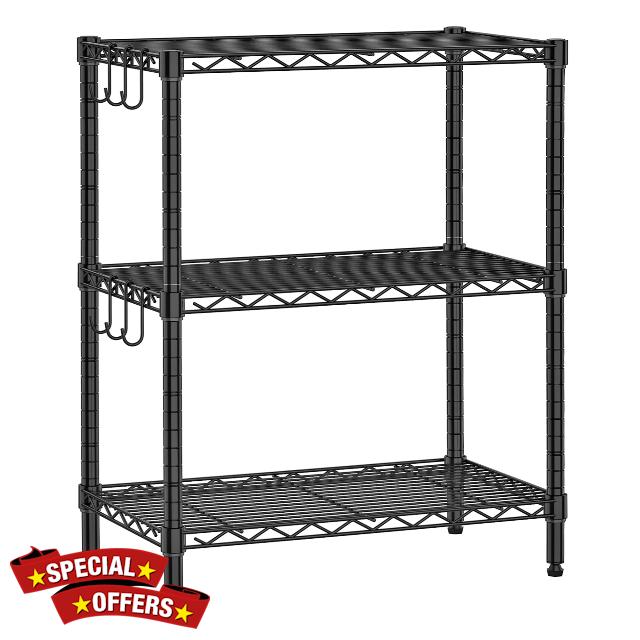 Folews 3-Tier Metal Shelf for Storage