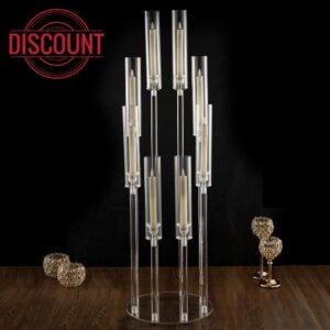 8 Arms Clear Candlesticks Holder for Wedding Decorations
