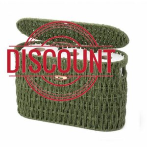 Kathfly Sage Green Wicker Toilet Paper Holder Basket with Lid and Built-in Handles Wicker Toilet Paper Storage Bathroom Basket Holds up to 6 Mega Rolls Woven Organizer for Home Bathroom Kitche