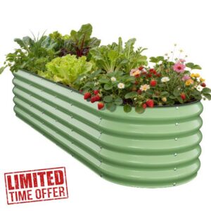 Pattiumo Galvanized Raised Garden Bed 8x2x1.5 FT