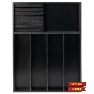 VaeFae Bamboo Silverware Organizer
