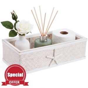 Lewtemi 1 Pack Coastal Starfish Toilet Paper Storage Basket