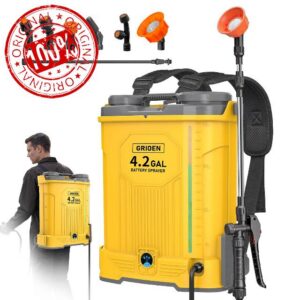 Battery Powered Backpack Sprayer Compatible with DeWalt 20V MAX Battery -100 PSI Electric Weed Sprayer 4.2 Gallon