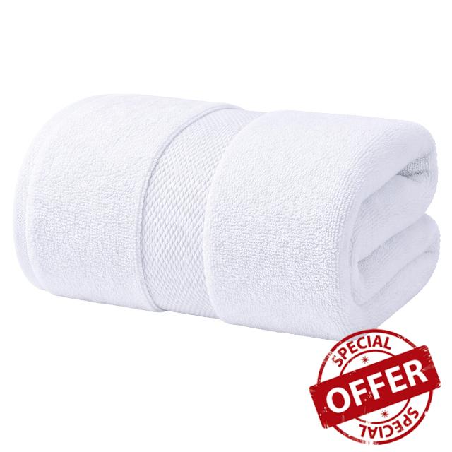 Infinitee Xclusives – Luxury Bath Sheets Towels – 1 Pack 600 GSM (35X70 Inches) – 100% Ring Spun Cotton Large Bath Towels for Bathroom (Brilliant White