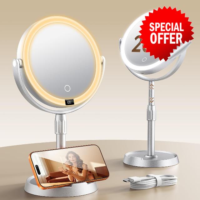 7" ABS Lighted Makeup Mirror with Lights