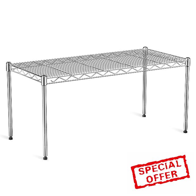 1-Tier Wire Shelf Rack