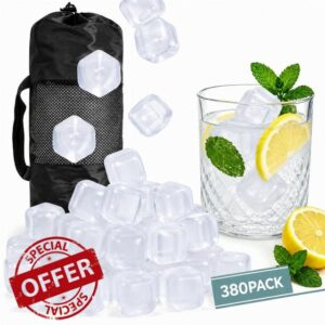 380 Pack Reusable Ice Cubes for Drinks