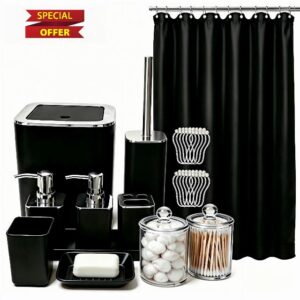 23PCS Black Bathroom Accessories Set