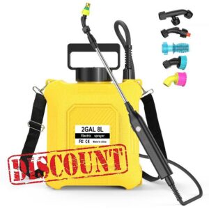 Lightweight Battery Powered Sprayer 2 Gallon 2 Spray Speeds | Easy-carry design
