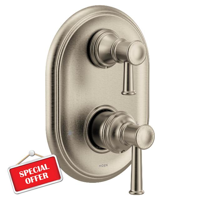 Moen UT3322BN Belfield M-CORE 3-Series 2-Handle Shower Trim with Integrated Transfer Valve