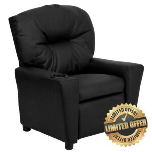 Flash Furniture Chandler LeatherSoft Kids Recliner with Cup Holder and Safety Recline