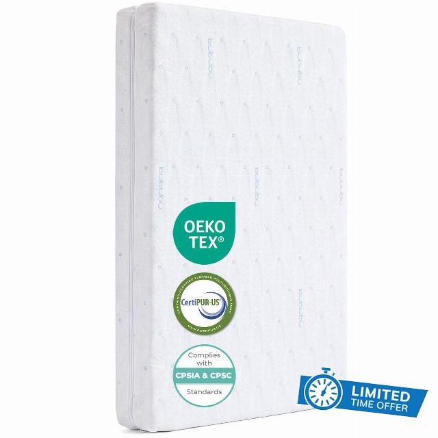 Mini Crib Mattress 24" x 38" | Cooling Gel Memory Foam with Ultra-Breathable & Washable Removable Cove