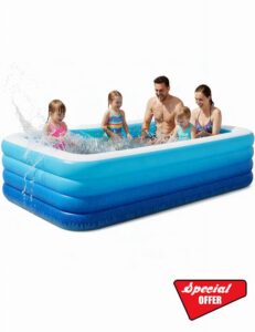 120" 4-Layer Thickened Inflatable Pool for Kids & Adults