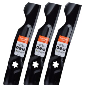 Grasscool 942-04053C Mower Blades for Cub Cadet 50 inch Deck Zero Turn Riding Lawn Tractor LT1050 LTX1050 RZT50 Replace 742-04056 942-04056 (6 Point Star Mounting Hole)