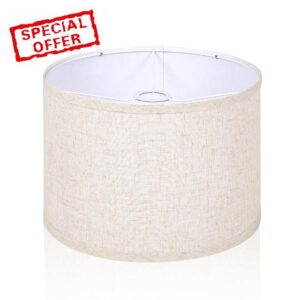 OUTON Beige Drum Lamp Shades for Floor Lamps