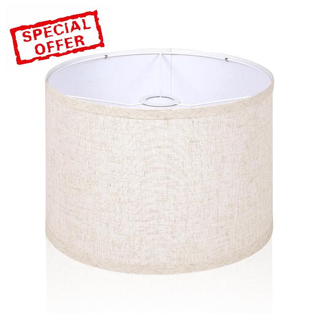 OUTON Beige Drum Lamp Shades for Floor Lamps