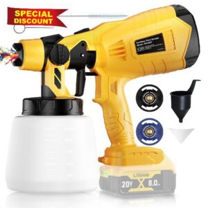 Brushless Cordless Paint Sprayer for Dewalt 20V Battery(Battery Not Included) 150 Din/s Viscosity