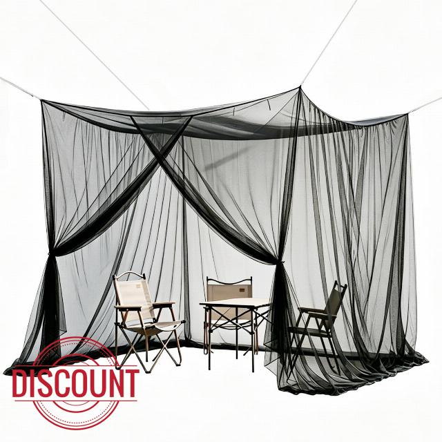 10x10ft Large Camping Mosquito Net with Hanging Ropes