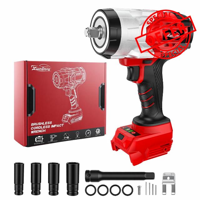 Cordless 1/2" Impact Wrench Compatibe with Milwaukee 18V Battery