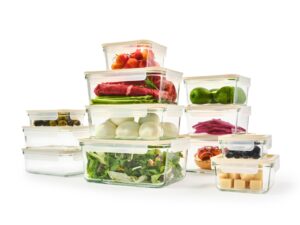 Glasslock Sens 24Pcs Glass Food Storage Set – Airtight & Leakproof