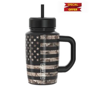 Coldest Tumbler with Handle & Coffee Lid - 100% Spill Proof Tumbler (3 Lids) - Stainless Steel Insulated Leakproof Tumblers for Women & Men - Cup Holder Friendly - 15 oz (American)
