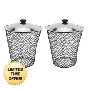 Totority Inground Worm Compost Bin 2 Pack with Lids Compost Bin for Garden Waste and Kitchen Scraps Ventilated Underground Composter for Backyard Recycling Soil Improvement Patio Use