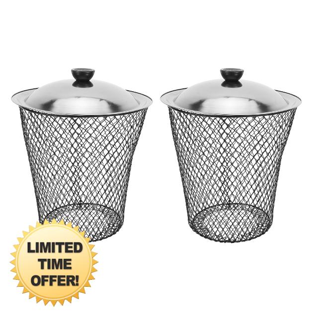 Totority Inground Worm Compost Bin 2 Pack with Lids Compost Bin for Garden Waste and Kitchen Scraps Ventilated Underground Composter for Backyard Recycling Soil Improvement Patio Use