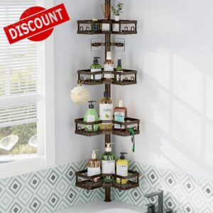 HEVEL Corner Shower Caddy Tension Pole
