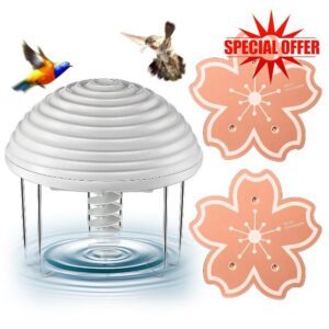 Bird Bath Water Agitator with 2 Flower 99.99% Pure Copper Disk