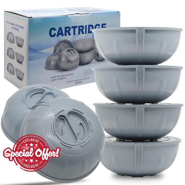6-Pack Hot Tub Cartridges Compatible with Frog Ease Floating System – for Hot Tubs Spas up to 600 Gallons