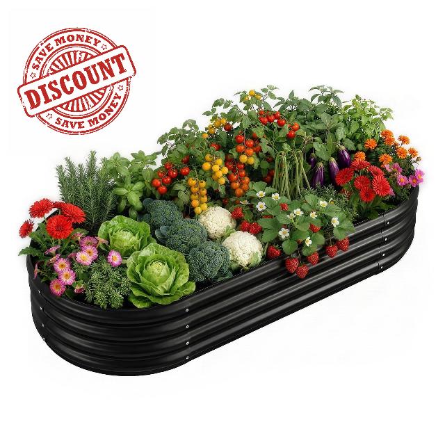 Land Guard Galvanized Raised Garden Bed Kit