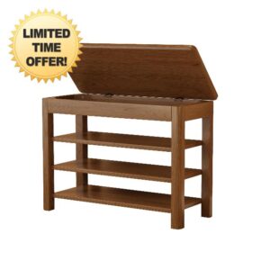 AQIMUELE 3 Tier Shoe Bench with Storage