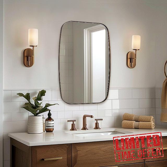 ANDY STAR Brushed Bronze Bathroom Mirror