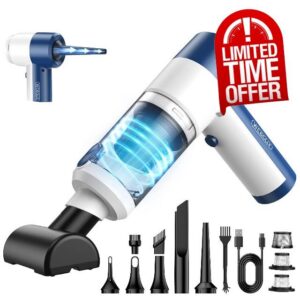 Car Vacuum/Air Duster Portable Cordless - 16000PA High Power Handheld Vacuum with 85