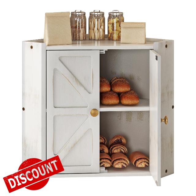 Corner Bread Box for Kitchen Countertop
