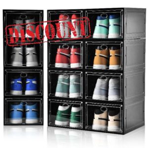 Amllas 12 Pack Shoe Boxes Stackable