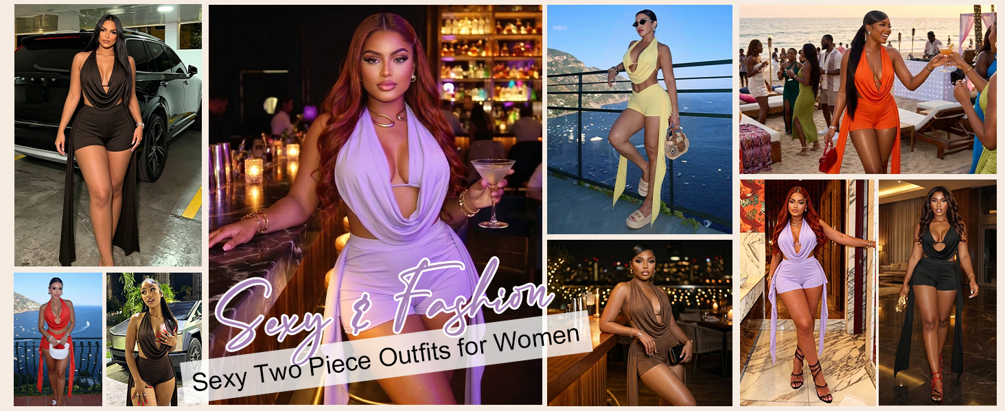 Women's Sexy Short Sets 2 Piece Outfits for party