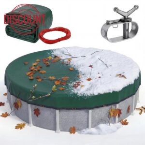 Extra Thick 24FT Round Swimming Pool Cover for Above Ground