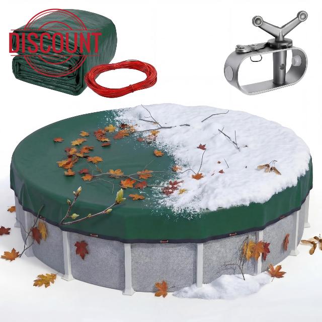 Extra Thick 24FT Round Swimming Pool Cover for Above Ground