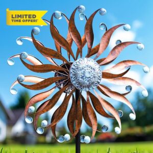 LimeHill Wind Spinners Outdoor Metal Large Wind Spinners for Yard and Garden