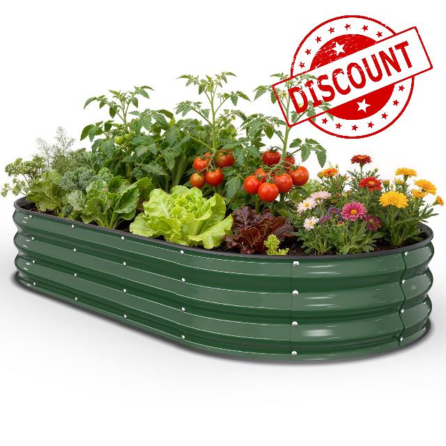Pattiumo Galvanized Raised Garden Bed 6x3x1 FT