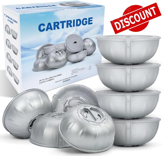 8 Pack Hot Tub Replacement Cartridges Compatible with Frog Ease Floating System - for Hot Tubs Up to 600 Gallons | Compatible With Frog Ease Floating System - For Hot Tubs Up To 600 Gallons