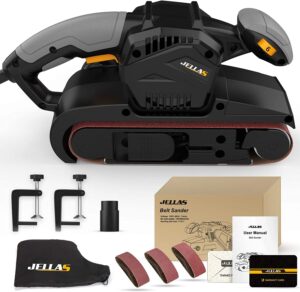 Jellas 7Amp Belt Sander 3 21-Inch with Dust Bag