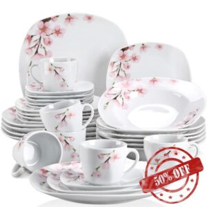 VEWEET Annie Porcelain Dinnerware for 6
