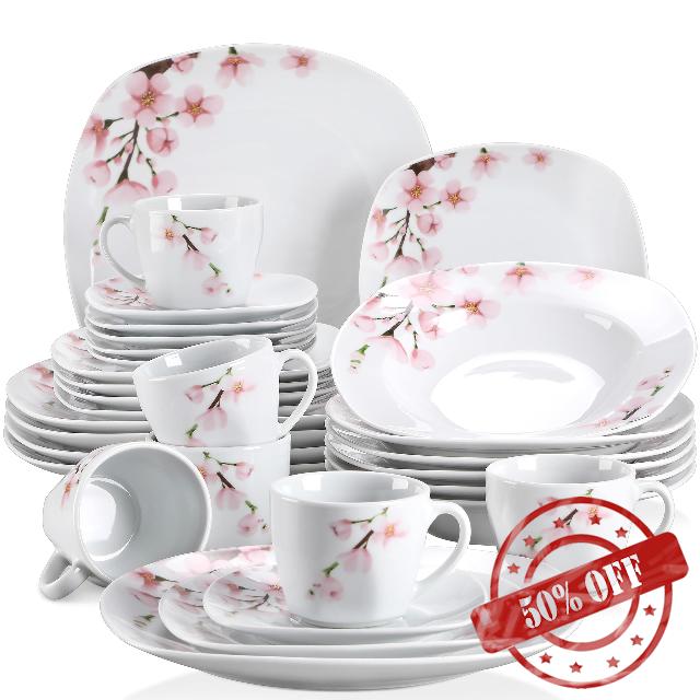 VEWEET Annie Porcelain Dinnerware for 6