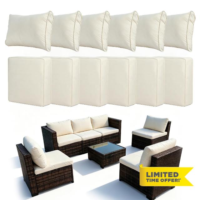 Loungewave 12Pcs Outdoor Cushion Covers