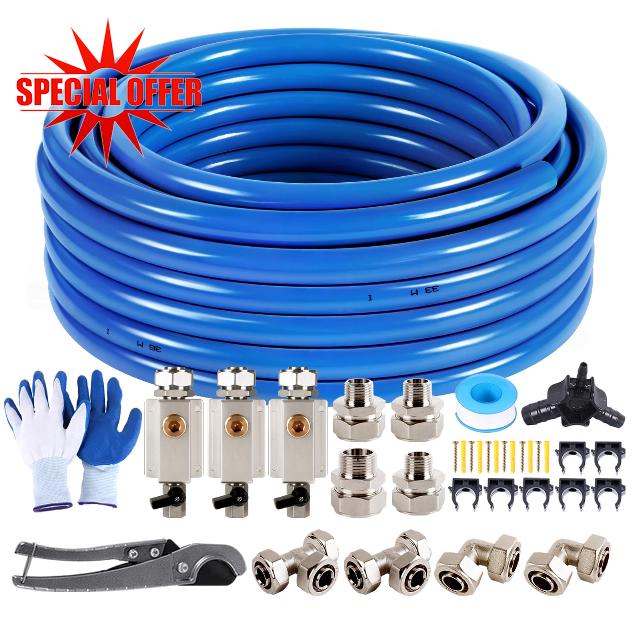 Shop Air Line Kit 3/4"×100'&200'&300' Compressed Air Line Kit