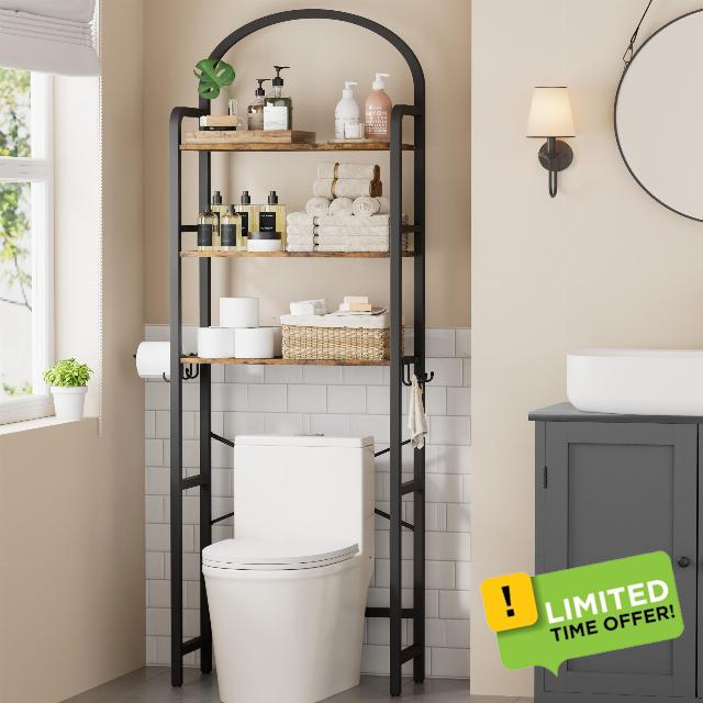 74" H Over the Toilet Storage Rack